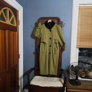 Vintage long wool coat mid century to 1960's